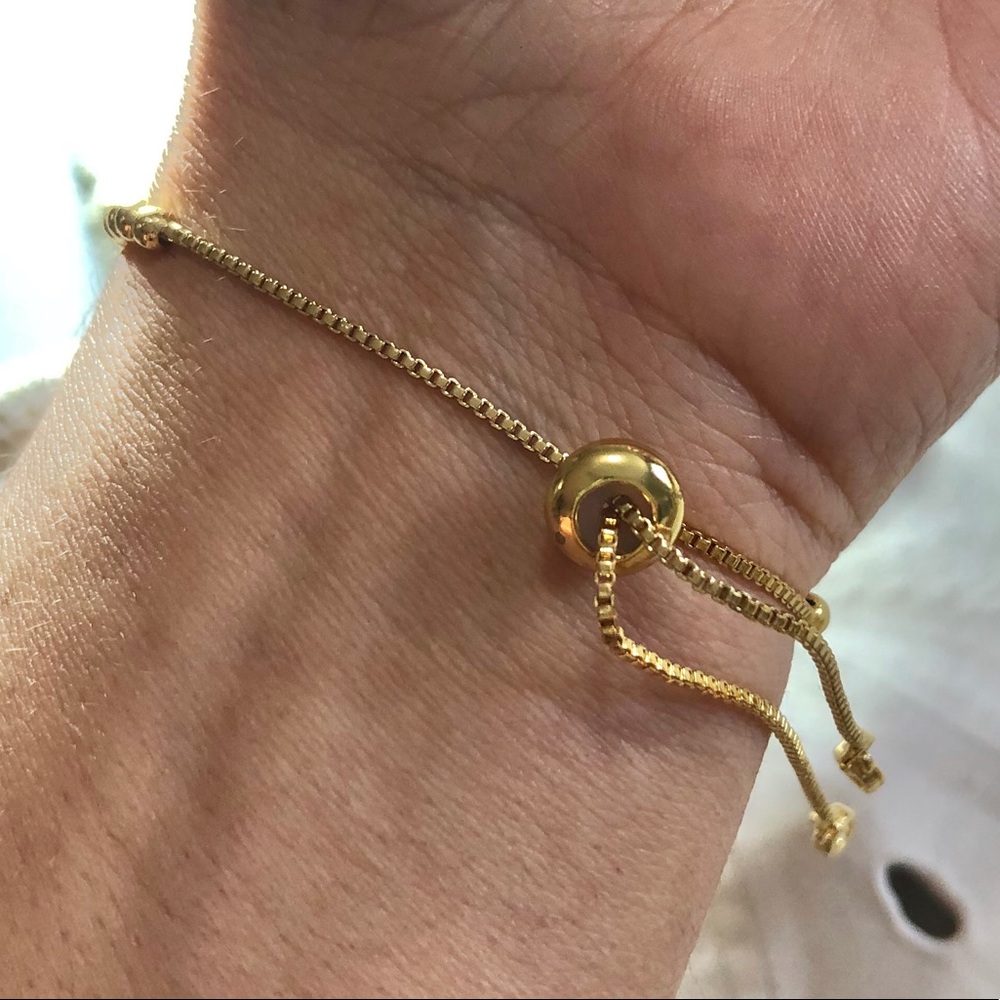 Gold plated adjustable charm bracelet 3 for $45 🌺 - Picture 3 of 3